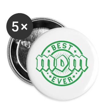 Best Forever Emblem with Hearts - Buttons large 2.2''/56 mm (5-pack) - white - Front