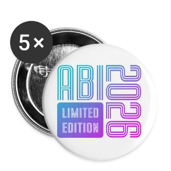 ABI 2026 Vintage Neon Limited Edition - Buttons groß 56 mm (5er Pack) - Weiß - Vorne