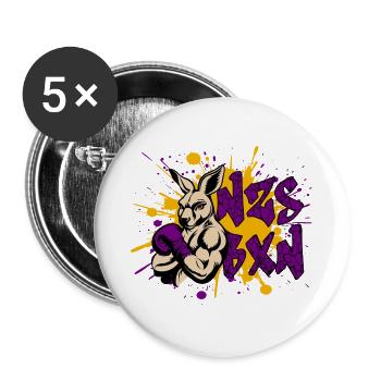 Graffiti NZS BXN – Déclaration antifasciste - Lot de 5 grands badges (56 mm) - blanc - Devant
