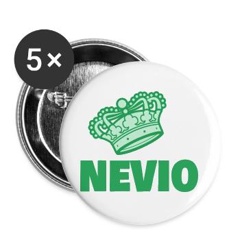 Nevio als Vorname - Buttons groß 56 mm (5er Pack) - Weiß - Vorne