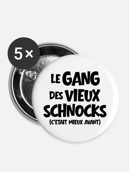 Im Ruhestand, im Ruhestand - Buttons groß 56 mm (5er Pack) - Weiß