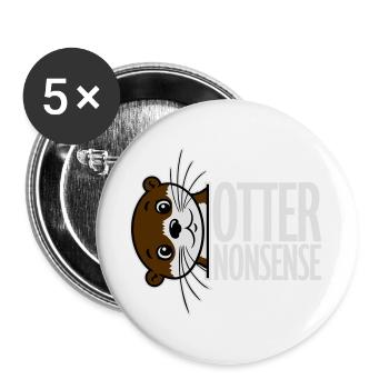 Otter Nonsense Lustig Wortspiel Otter Liebe Spruch - Buttons groß 56 mm (5er Pack) - Weiß - Vorne