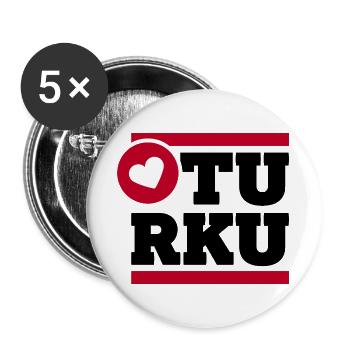 On a light background - Buttons large 2.2''/56 mm (5-pack) - white - Front