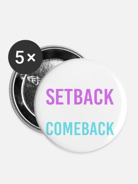 Workaholic - Buttons groß 56 mm (5er Pack) - Weiß
