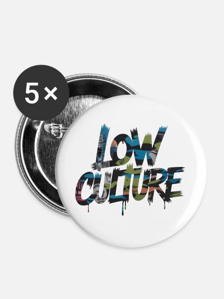 Love Culture Graffiti Collage - Buttons groß 56 mm (5er Pack) - Weiß