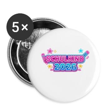 Inscription des élèves à l’école magique 2026 - Lot de 5 grands badges (56 mm) - blanc - Devant