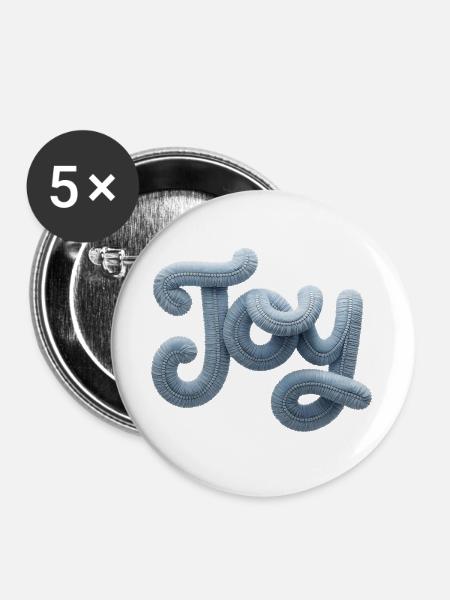 Joy Moderner Patchwork Look - Buttons groß 56 mm (5er Pack) - Weiß