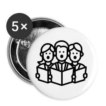 choir - Buttons large 2.2''/56 mm (5-pack) - white - Front
