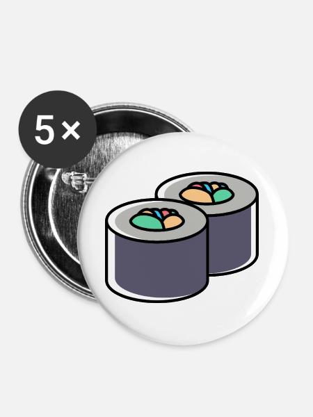 Steak icon - Buttons groß 56 mm (5er Pack) - Weiß