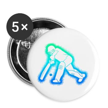 Cricket Boys Kids Men Cricketers - Buttons large 2.2''/56 mm (5-pack) - white - Front