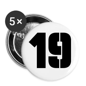 19 - Buttons groß 56 mm (5er Pack) - Weiß - Vorne