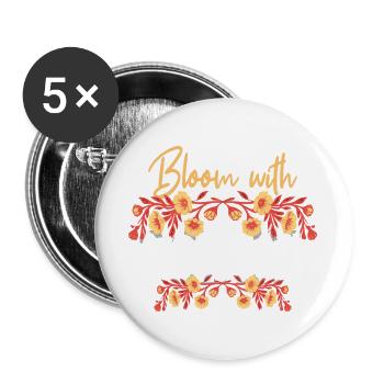 Bloom With Ostara Happy Easter Ostara - Buttons large 2.2''/56 mm (5-pack) - white - Front