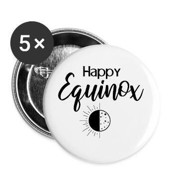 Happy Equinox Easter Ostara Spring Equinox - Buttons large 2.2''/56 mm (5-pack) - white - Front
