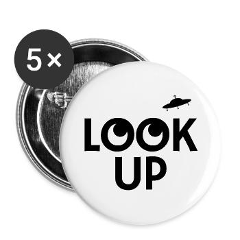 Look Up: The Universe is Waiting - Buttons large 2.2''/56 mm (5-pack) - white - Front