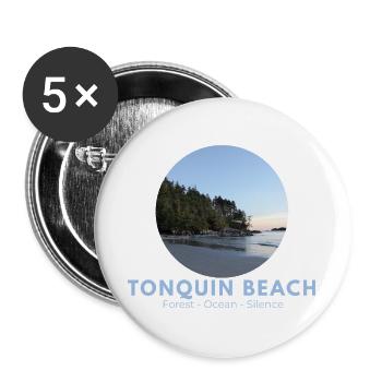 Tonquin Beach Forest Ocean - Buttons groß 56 mm (5er Pack) - Weiß - Vorne