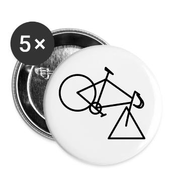 Tri-cycle - Lot de 5 grands badges (56 mm) - blanc - Devant