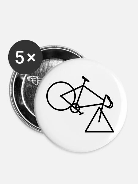 Dreirad - Buttons groß 56 mm (5er Pack) - Weiß