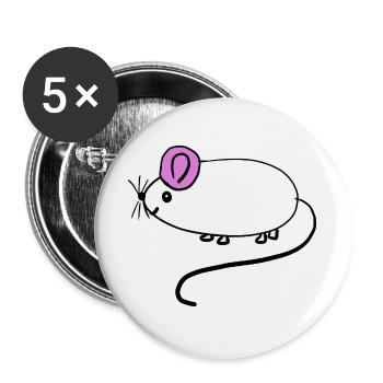 Bébé des rats rats rats rongeurs - Lot de 5 grands badges (56 mm) - blanc - Devant