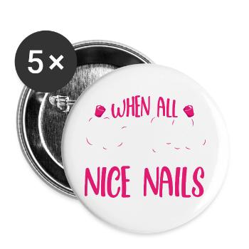 Nail Designer Nail Designer Cosmetics Nail Salon - Buttons large 2.2''/56 mm (5-pack) - white - Front