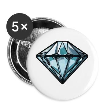 Diamond Symbol - Buttons large 2.2''/56 mm (5-pack) - white - Front