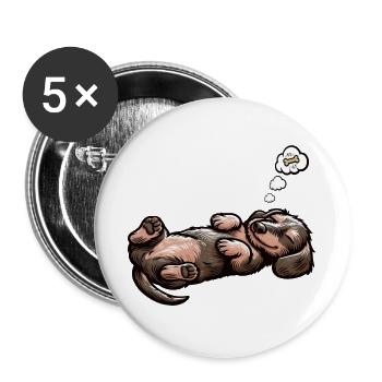 wire-haired dachshund dachshund dachshund owner Teckel Tekkel - Buttons large 2.2''/56 mm (5-pack) - white - Front