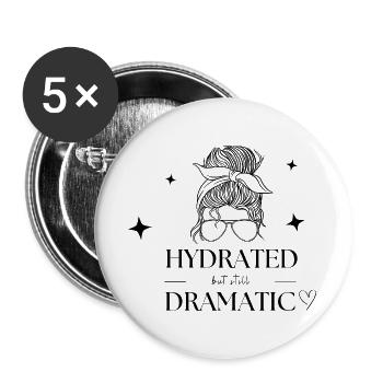 Hydrated but still dramatic - Buttons large 2.2''/56 mm (5-pack) - white - Front
