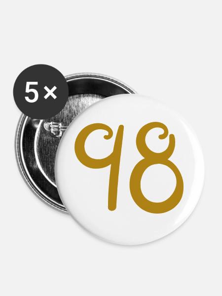 98 - Buttons groß 56 mm (5er Pack) - Weiß