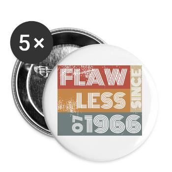 60e anniversaire Parfait depuis 07/1966 - Lot de 5 grands badges (56 mm) - blanc - Devant