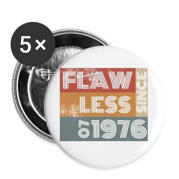 50e anniversaire Parfait depuis 07/1976 - Lot de 5 grands badges (56 mm) - blanc - Devant