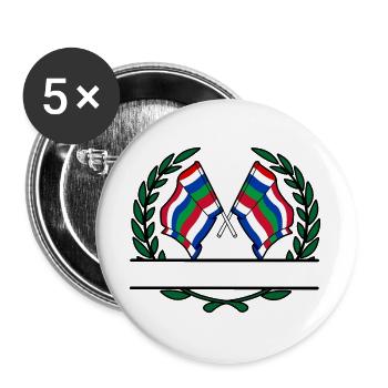 Schier Laurel Custom – Island Edition - Buttons groß 56 mm (5er Pack) - Weiß - Vorne