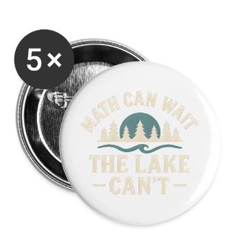 Der See kann es kaum erwarten - Buttons groß 56 mm (5er Pack) - Weiß - Vorne