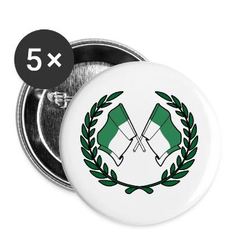 Vlieland Laurel Flags – Island Pride - Buttons groß 56 mm (5er Pack) - Weiß - Vorne