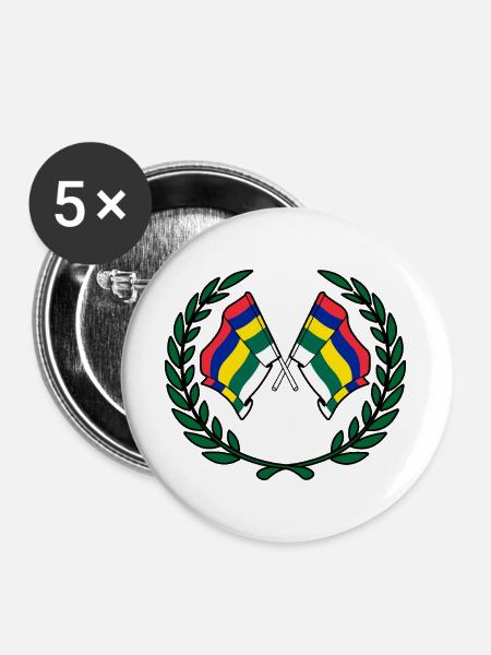 Terschelling Laurel Custom – Island Edition - Buttons groß 56 mm (5er Pack) - Weiß