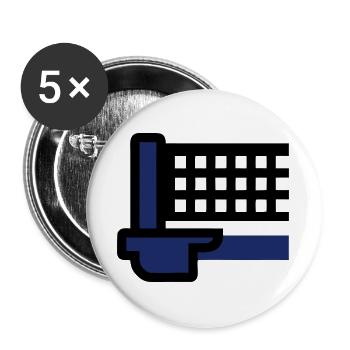  Tischtennisnetz Tischtennisturnier Tischtennis - Buttons groß 56 mm (5er Pack) - Weiß - Vorne