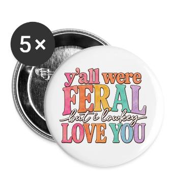 Lehrerin Spruch Humor Schule Geschenkidee - Buttons groß 56 mm (5er Pack) - Weiß - Vorne