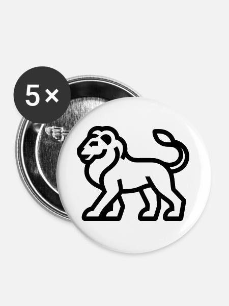 Chimäre - Buttons groß 56 mm (5er Pack) - Weiß