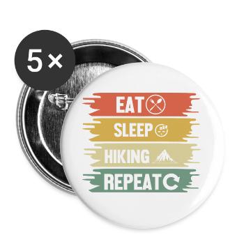 Hiking Mountain Trail Backpacking Outdoors Poaching - Buttons large 2.2''/56 mm (5-pack) - white - Front