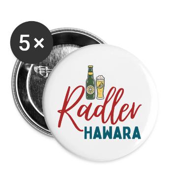 Radler Hawara Logo - Lot de 5 grands badges (56 mm) - blanc - Devant