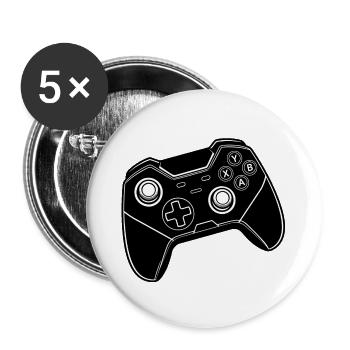 Gaming Controller Black - Buttons large 2.2''/56 mm (5-pack) - white - Front