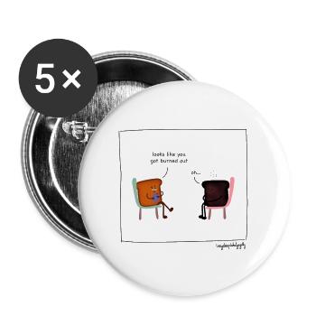 Toast kommt zum Arzt - Buttons groß 56 mm (5er Pack) - Weiß - Vorne