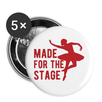 Musical Theatre Made For The Stage Theater Design - Buttons large 2.2''/56 mm (5-pack) - white - Front