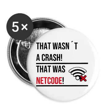 THAT WASNT A CRASH THAT WAS NETCODE V2 - Buttons groß 56 mm (5er Pack) - Weiß - Vorne