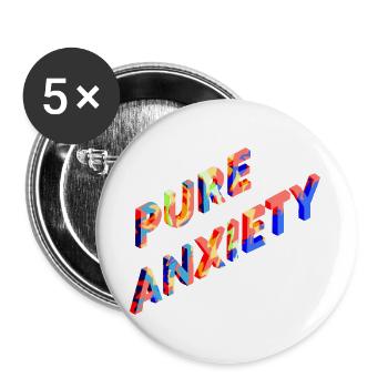 Punk Anxiety Neon-Splash - Buttons groß 56 mm (5er Pack) - Weiß - Vorne