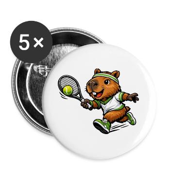 koala, poker, pokerspiel, spielkarten, pokerchips, - Buttons groß 56 mm (5er Pack) - Weiß - Vorne