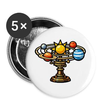 Solar orbital on bronze stem - Buttons large 2.2''/56 mm (5-pack) - white - Front