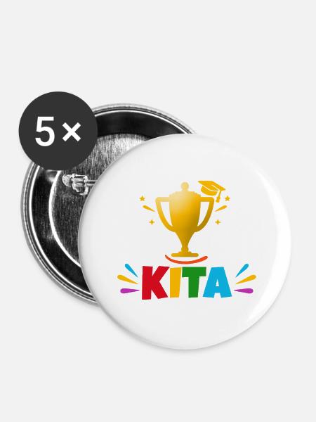 Kita - Buttons groß 56 mm (5er Pack) - Weiß