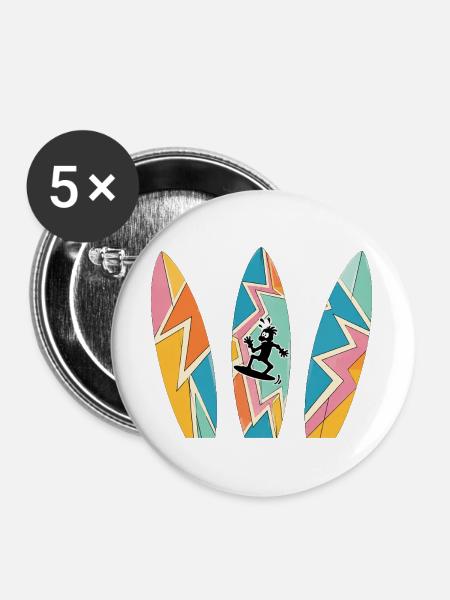 HOZGOR Retro-Boards - Buttons groß 56 mm (5er Pack) - Weiß