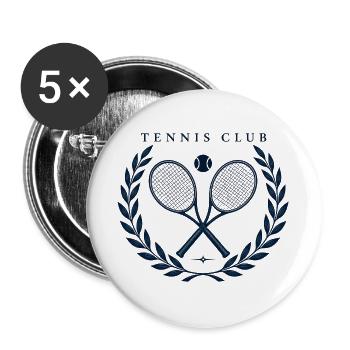 Vintage Tennis Club -Retro Country Club Aesthetic- - Buttons large 2.2''/56 mm (5-pack) - white - Front