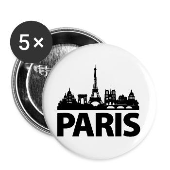 Horizon de Paris - Lot de 5 grands badges (56 mm) - blanc - Devant