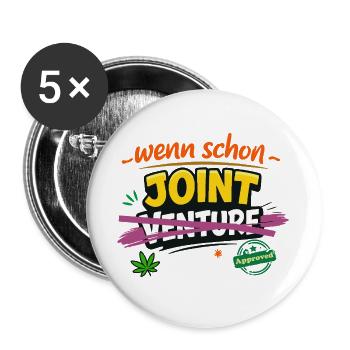 Joint pur - ohne Venture - Buttons groß 56 mm (5er Pack) - Weiß - Vorne